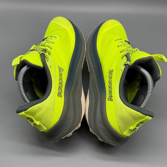 Saucony Xodus Ultra 3 Men's 8 Citron Yellow Athletic Trail Running Sneakers - Picture 6 of 10